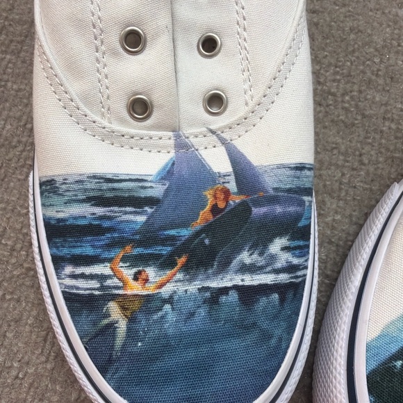 Sperry x Jaws White Canvas Sneakers with Shark Print main image 6